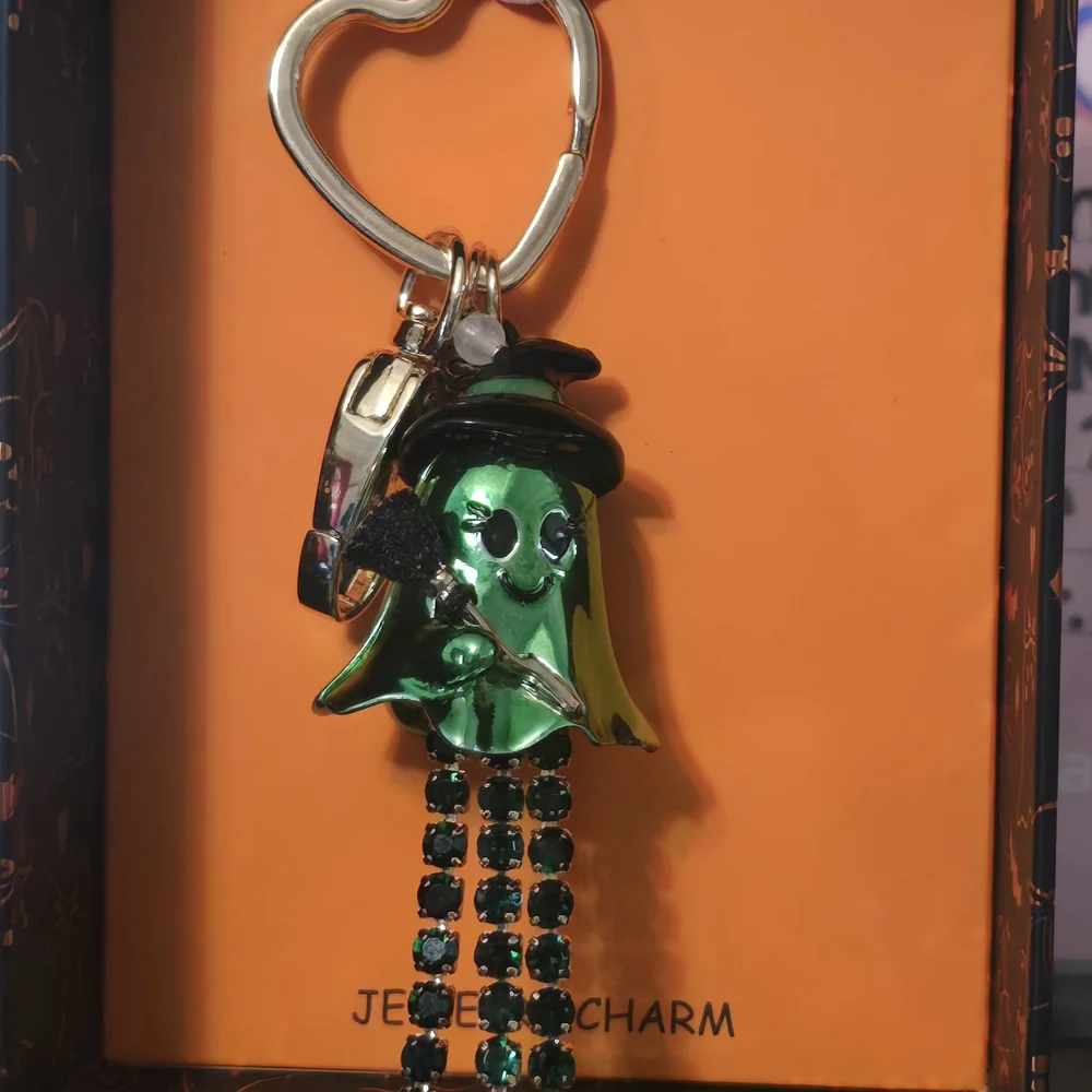 Green Witch Keychain Charm